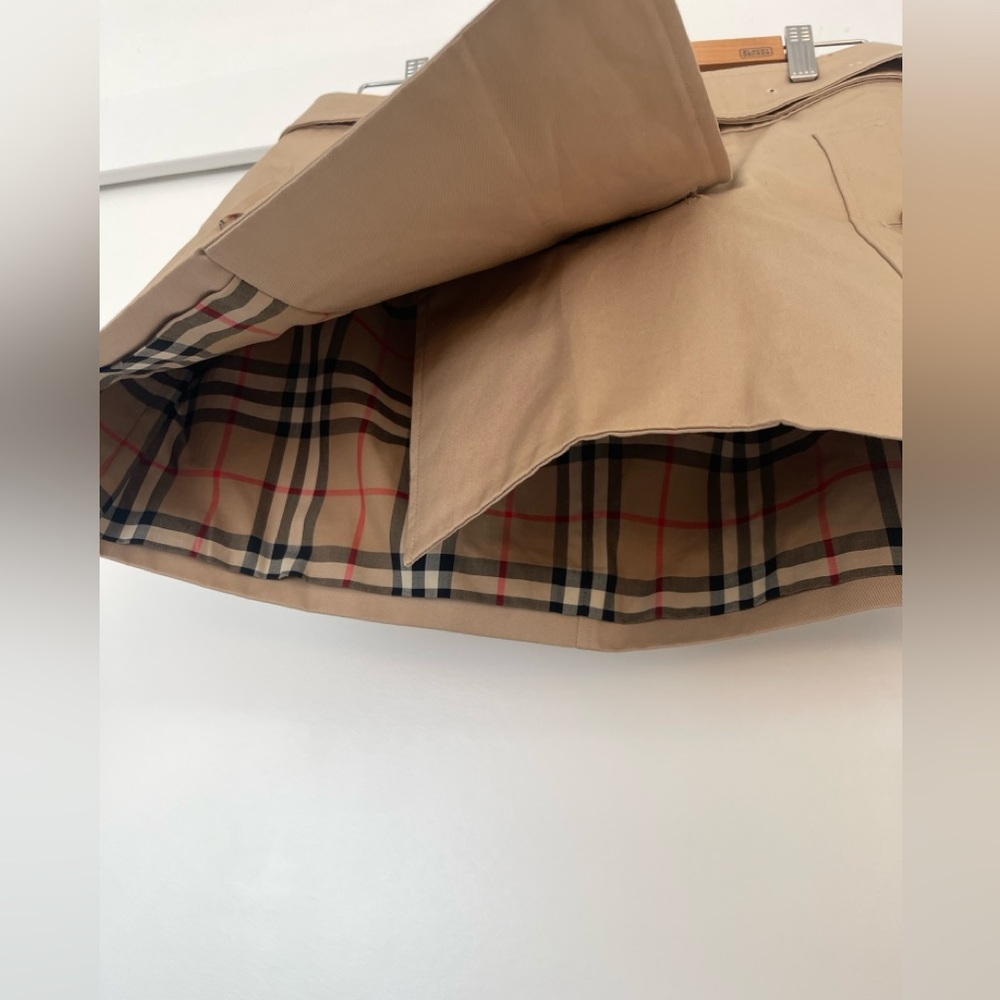 NWT Burberry Gabardine Trench Cotton Mini Skirt Size US 8 - Picture 5 of 9